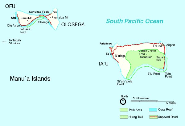 Map of the Manua Islands