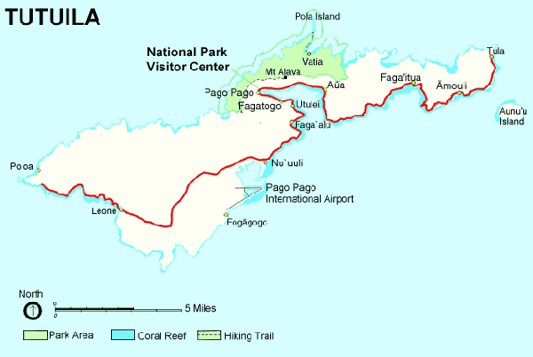 Map of Tutuila Island