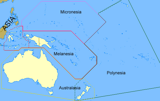 South Pacific Regions of Oceania